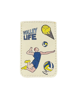 Чехол для пластиковой карты белый со стикерами