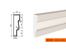 Фасадный молдинг из пенополистирола с покрытием LEPNINAPLAST (Лепнинапласт)  МВ-140/4