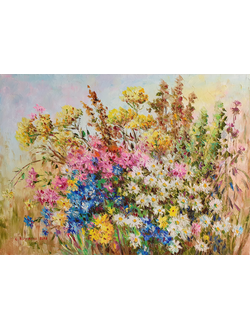 Бессмертник и васильки