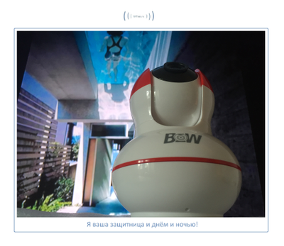 BW. Моторизированная видеокамера WiFi/LAN с DVR, HD (163Eye/Yoosee)