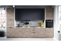 Композиция модульной кухни Равенна Тренд Лайт Дуб крафт серый/Антрацит