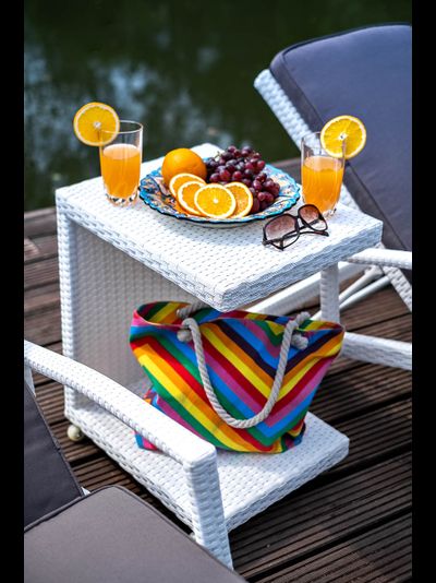 Столик для шезлонга Milano белый