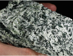 Актинолит в белом тальке, необработанный, дикий образец, Россия, Северный Кавказ, КЧР (165*68*58 мм, 615 г) №37776