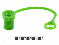 Заглушка (пыльник) наконечника гидравлического шланга, диаметр 13 мм Полиуретан 0-00-9732 (PU54/M80/зеленый)