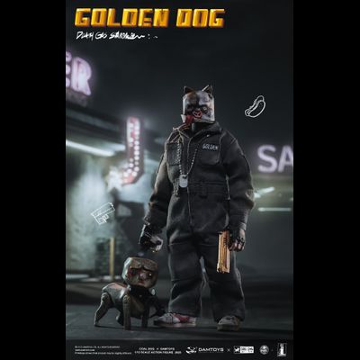 ПОМЯТА УПАКОВКА - Золотой Пёс - Коллекционная ФИГУРКА 1/12 scale GOLDEN DOG – Death Gas Station series (PES022) - Damtoys x Coal Dog