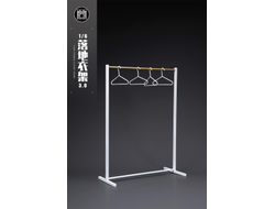 Стойка с вешалками 1/6 (белая) - КОЛЛЕКЦИОННАЯ ДИОРАМА 1/6 Freestanding coat rack 3.0 (M2405B) - MMMTOYS