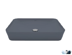 Раковина Creavit Ultra UL060-00BM00E-0000 Basalt Mat на столешницу серо-синего цвета, матовая