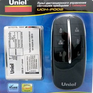 Пульт ДУ Uniel световыми приборами 2x1000W 30м, 2 приемн. UCH-P001-G2-1000W-30M блистер