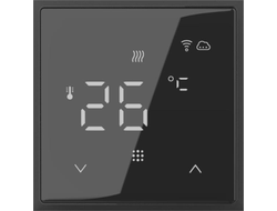 Терморегулятор GY518 под рамку, черный+ белая подсветка с Wi-Fi, Алиса