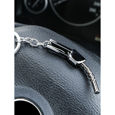 Брелок «Пистолет бензобака» металл, ХРОМ/ТЁМНЫЙ