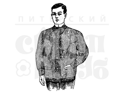 Штамп с юношей в вязаной кофте с карманами