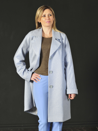 Пальто 659-0224 голубой