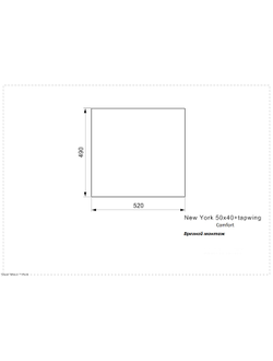 Мойка Reginox New York L 50x40 tapwing Comfort matt
