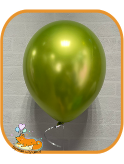 Шарики под потолок хром салатового цвета