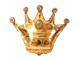 Шар (36&#039;&#039;/91 см) Фигура, Корона, Золото, 1 шт.