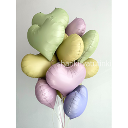 Фонтан из 15 весенних сердец (люкс)