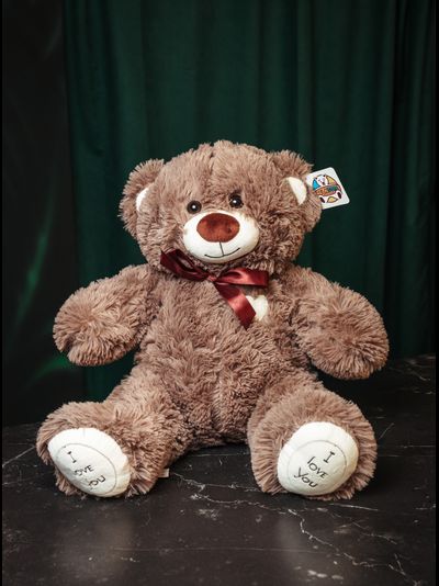 Плюшевый медведь с бантиком