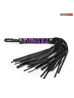 NTB-80523 Плетка L ручки 150 мм, L хвоста 240 мм, цвет чёрный/фиолетовый