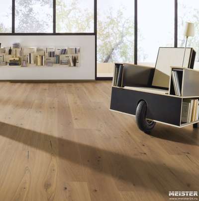 Паркетная доска Meister Дуб Витал Россфельдальм 8836 в интерьере