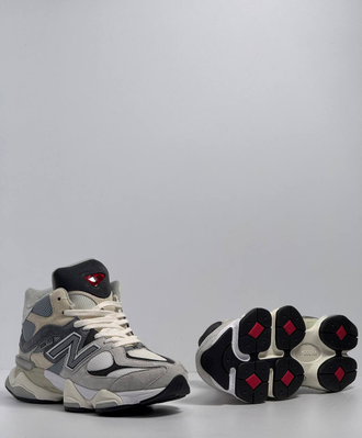 New Balance 9060 Light Grey с мехом