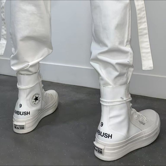 Кеды Converse x Ambush Pro Leather кожаные белые высокие