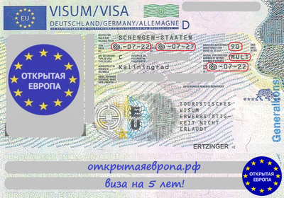 Пятилетняя немецкая виза