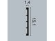Плинтус SX168 SQUARE - 15,1*1,4*200см