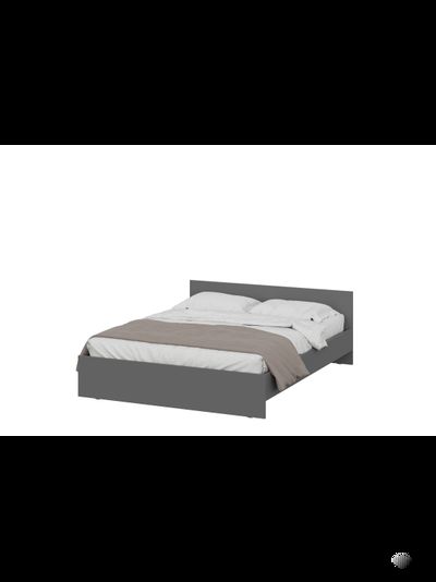 Денвер кровать двуспальная универсальная 1,6м Графит серый (без основания)