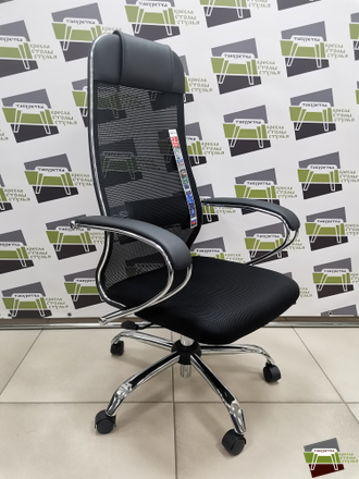 Кресло ErgoLife Sit 10 B1-180K - Mesh(X2)+UMF(X1) /Um00/Wh00/K1cL(TG1.0Pl/M09.B21.G20.W01) (Черный)