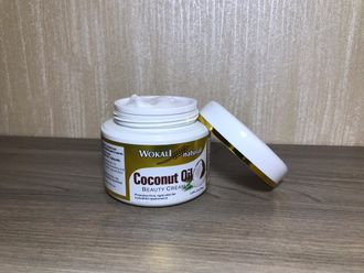 Крем для рук и тела Wokali натуральное кокосовое масло с витамином Е