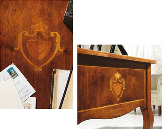 ПИСЬМЕННЫЙ СТОЛ С ИНТАРСИЕЙ В ВИДЕ ГЕРБА (L140*P70*h80) ART. 21.38