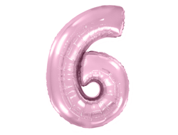 Фольгированная цифра - Розовая матовая