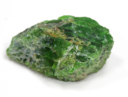 Хромдиопсид, необработанный "дикий" образец, Россия, Якутия (27*16*11 мм, 8,1 г) №28337