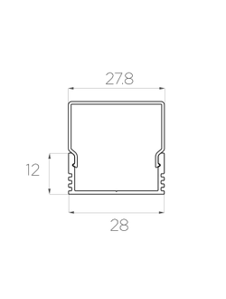Алюминиевый профиль 4L-2812-S ANOD