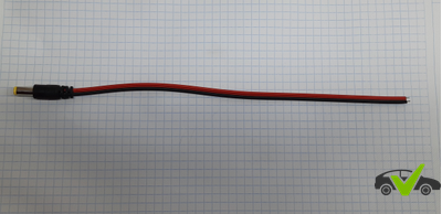 Разъем питания штекер 5.5*2.1мм на проводе 23см (УЗУ-3520) (18-0079)