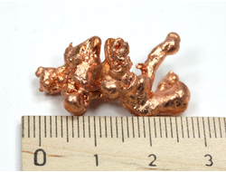 Медь, коллекционный образец, США (28*15*14 мм, 7 г) №28719