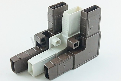 Уголок москитной сетки пластиковый белый/коричневый