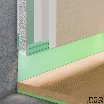 Теневой плинтус скрытого монтажа Pro Design 7209 Крашенный по RAL