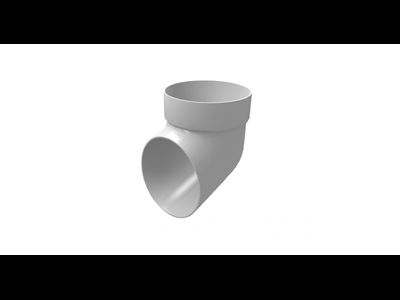 Колено сливное ПВХ Grand Line белое