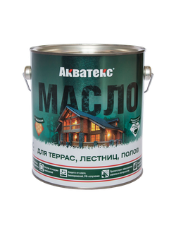 Масло Акватекс для террас, лестниц, полов 2,5л (б/ц)