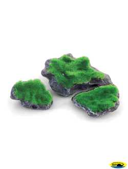 74004151 Декорации Мшистые камни набор 3шт 57мм+67мм+103мм