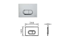 Комплект  подвесного унитаза со скрытой системой смыва на 3/6 л VitrA Normus-3 : стандартное сиденье с металлическими петлями, панель системы смыва с механическими кнопками, цвет матовый хром (панель управления двойная), 9773B003-7203