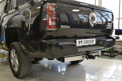 Фаркоп ТСУ /съемный квадрат/ с НЕРЖ накладкой GWM Poer King Kong 2022-