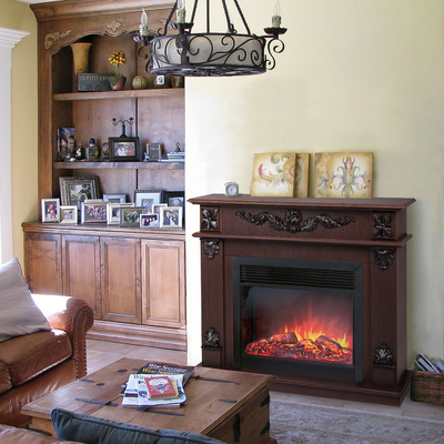 камин Верона DN с очагом MoonBlaze Deluxe Black