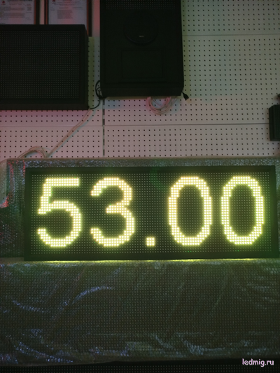 Ценовое табло для АЗС-370*1010mm (желтый) 4 и 5 разрядный