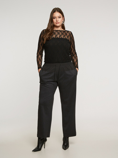 Брюки на кокетке c кулисой