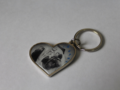 Комплект для изготовления брелков в виде сердец (заготовки с бортиками), 10 штук. Стандартное крепление!