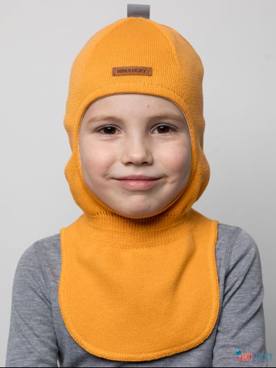 Шапка-шлем 23301-01 х/б подклад, горчичный 42-44