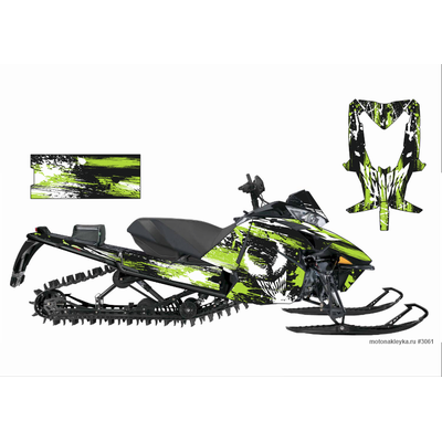 Arctic cat sno pro 153 2012-15 год №3061 (Зелёный) (модификация 3)