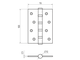 Петля стальная Rucetti универсальная RS 100X70X2.5-4BB AC Цвет - Античная медь